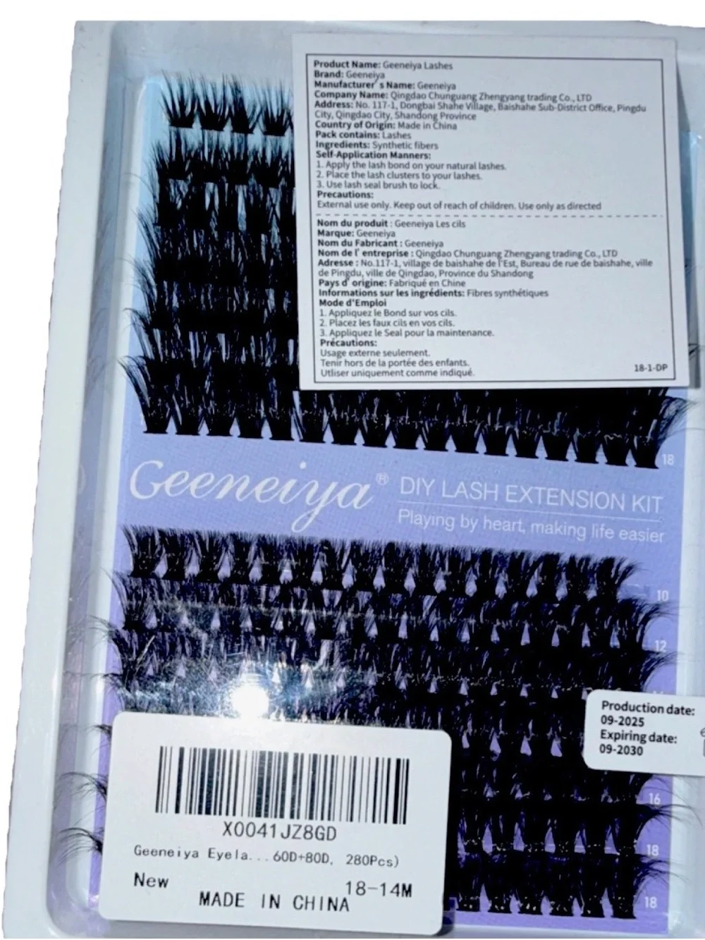 Geeneiya DIY Lash Extension Kit - Black Lashes